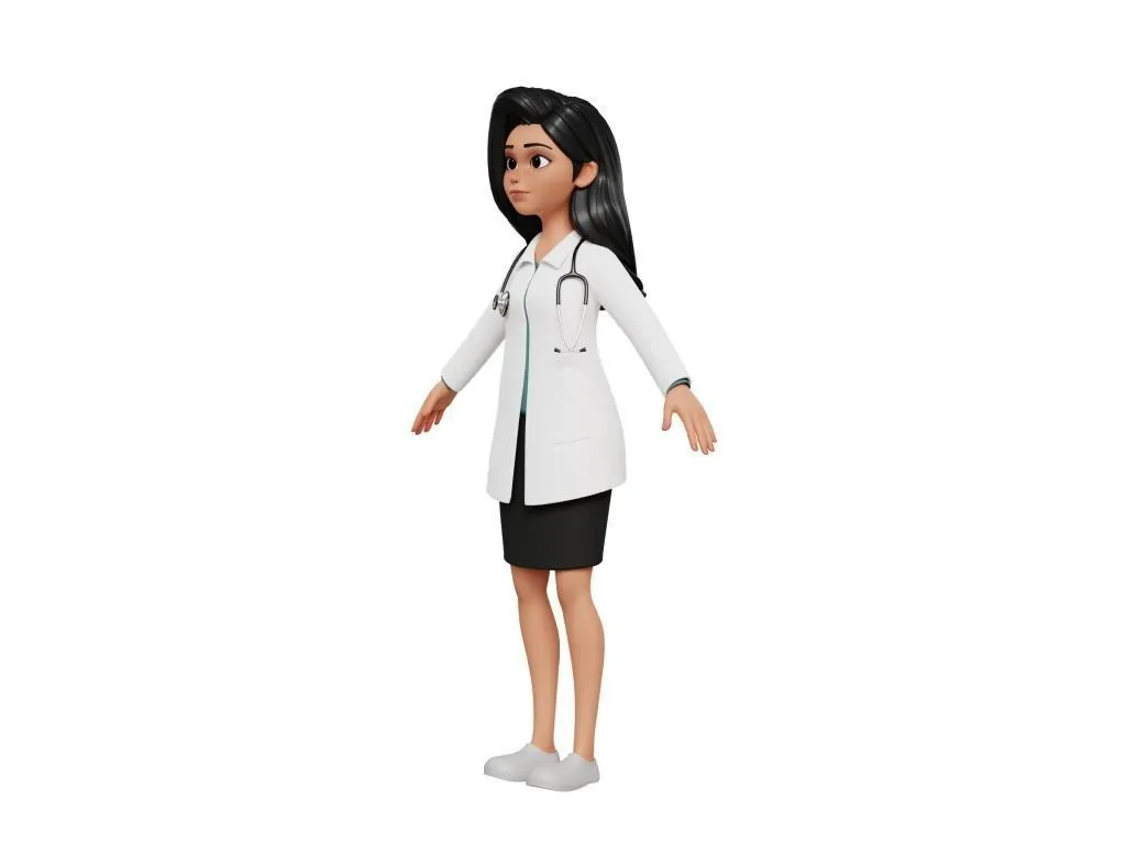 Doctor Cartoon Female Character showcase